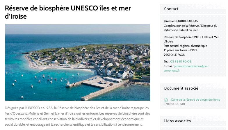 Réserve de biosphère UNESCO îles et mer d’Iroise